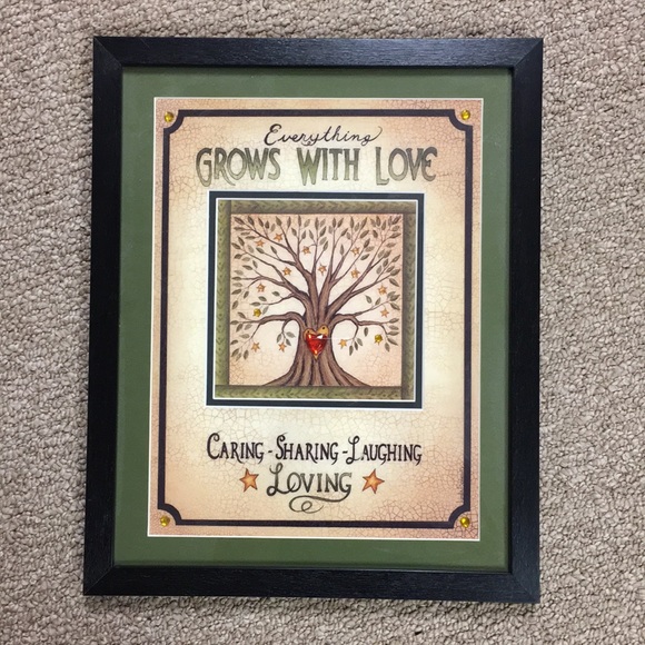 Other - Everything Grows With Love Framed Wall Art Other - Everything Grows With Love Framed Wall Art
